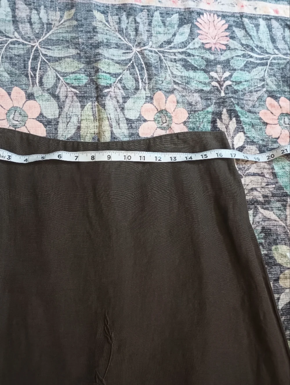 Cabi Womens Embroidered Linen Maxi Skirt Size 10 Brown Classic Cottage Lagom - Picture 9 of 10